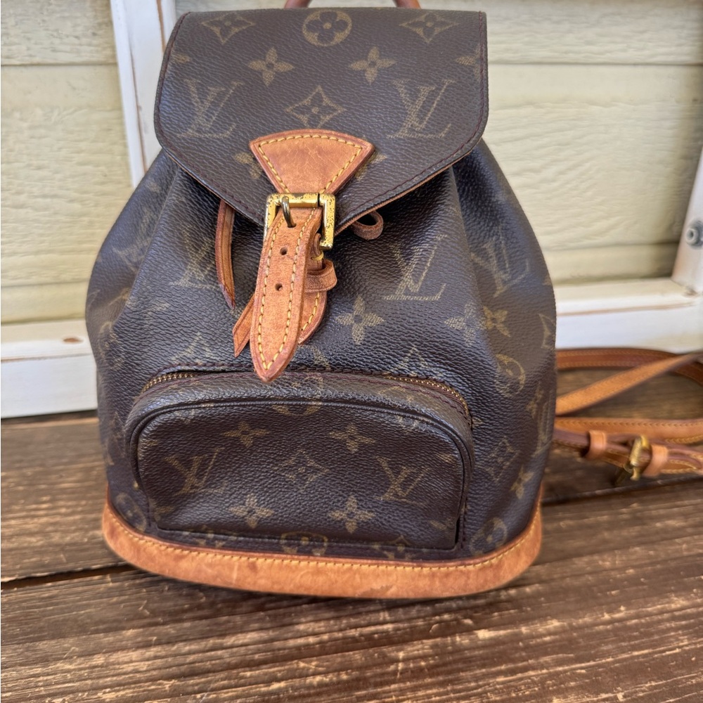 ❌❌❌ SOLD ❌❌❌ Louis Vuitton Monogram Mountsouris Mini Backpack in Brown and Tan